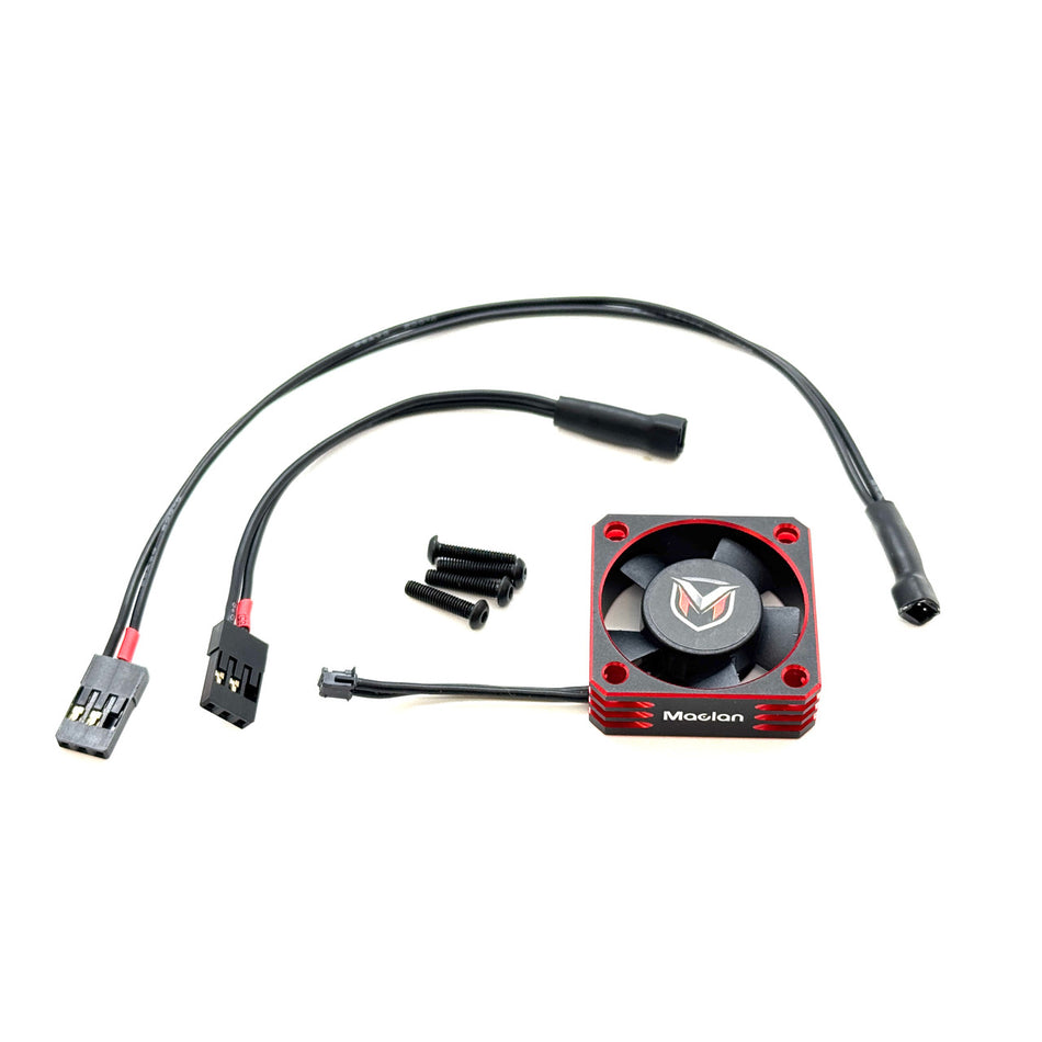 Maclan Hurricane V2 Aluminum 30mm Fan Black/Red MCL4368 image 0