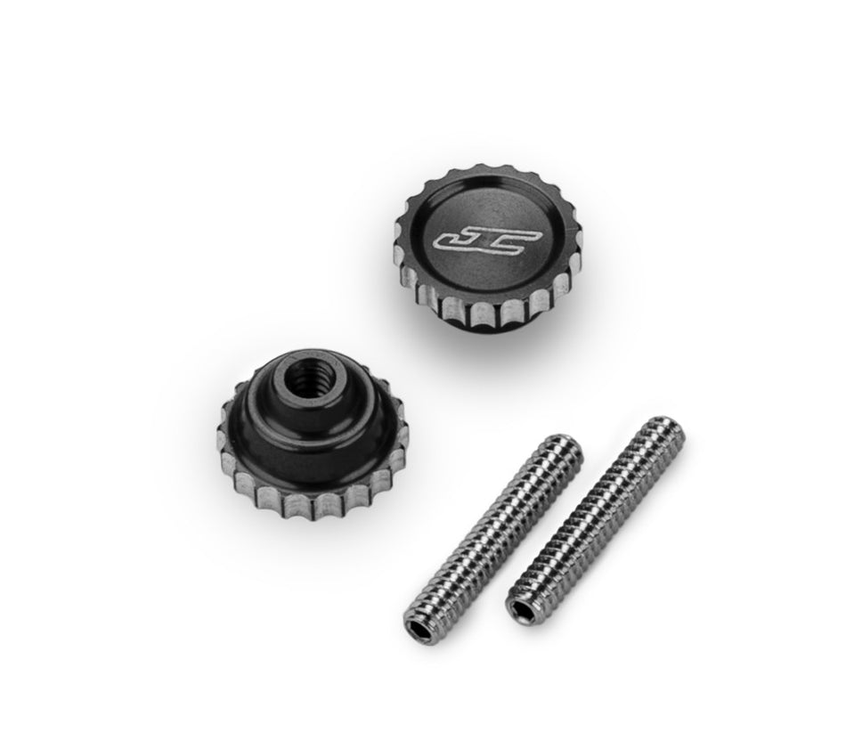 Jconcepts 4-40 Future Thumb Nut w/ Set Screw For RC10 RC10T 2pc Black 52402 image 0