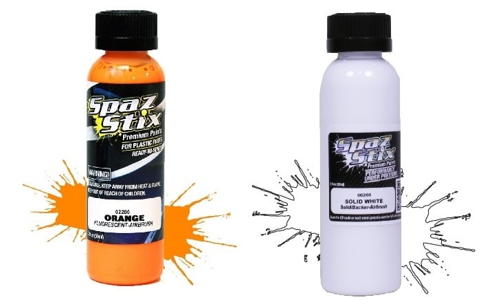 Spax Stix Orange Fluorescent White Backer Combo Airbrush Paint SZX00200 SZX02200 image 0