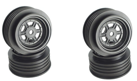 DE Racing Gambler Front Sprint Wheels with 12mm Hex AE Associated Offset Black DER-GSF-AB image 0