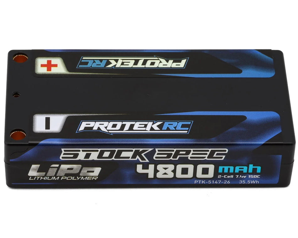 ProTek 4800mah 7.6v 150c 2s Si-Graphene Shorty Lipo Battery Stock Spec 5147-26