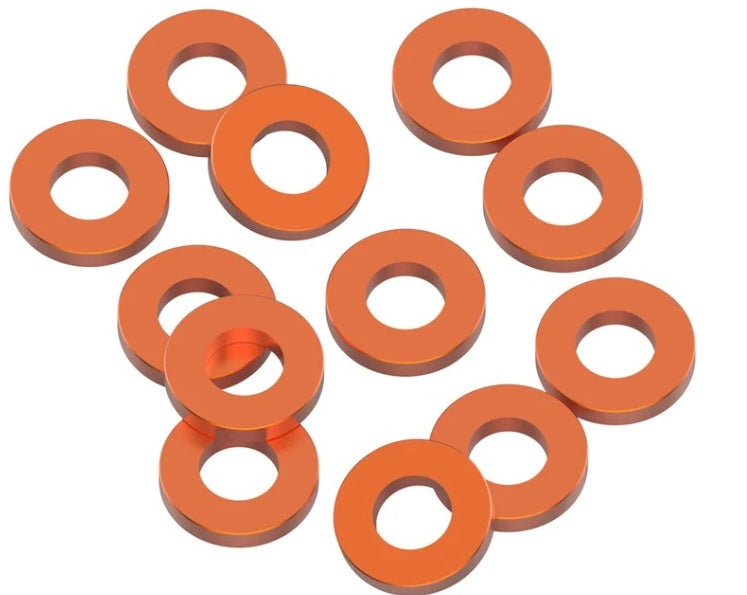 1UP 3x6x0.5mm Precision Aluminum Shims Orange 12pcs 80352 image 0