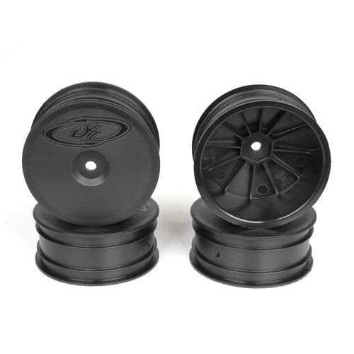 DE Racing Speedline Front Buggy Wheels for Associated B6.3 B6.4 B6.4D Kyosho RB6  Black DER-SB4-AFB image 0
