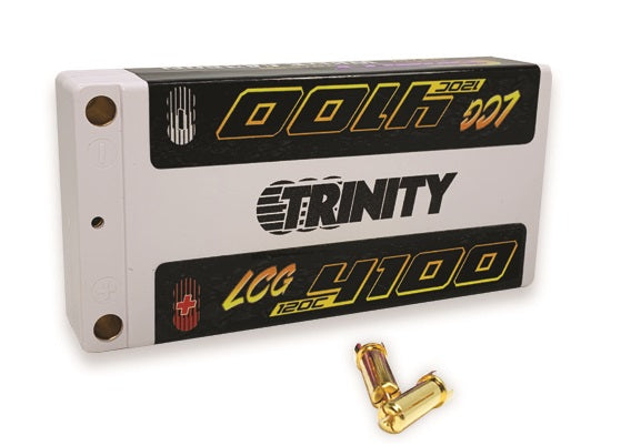 Trinity White Carbon 2S 7.4V 4100MaH 120C LCG Shorty LiPo (TEP2314) TRI-1030 image 0