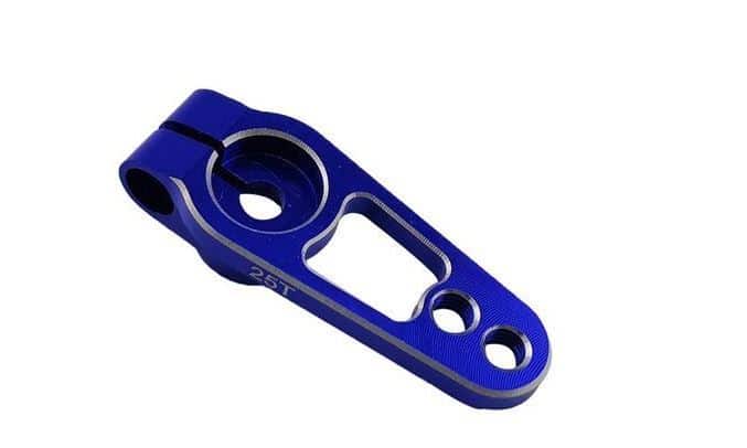 Rotor Ron Low Profile Billet Aluminum Servo Horn 25T Blue 15/19mm Adjustable image 0