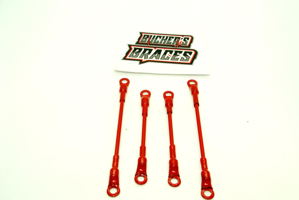 Bucher's Braces for SC Mod, SC Late Model &amp; Mudboss Bodies Red image 0