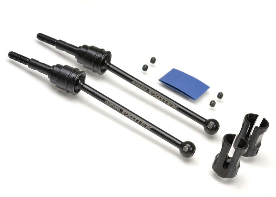Exotek HD Steel 62mm CVD Front Axle W/ Cups Set For Traxxas Rally 2223 image 0