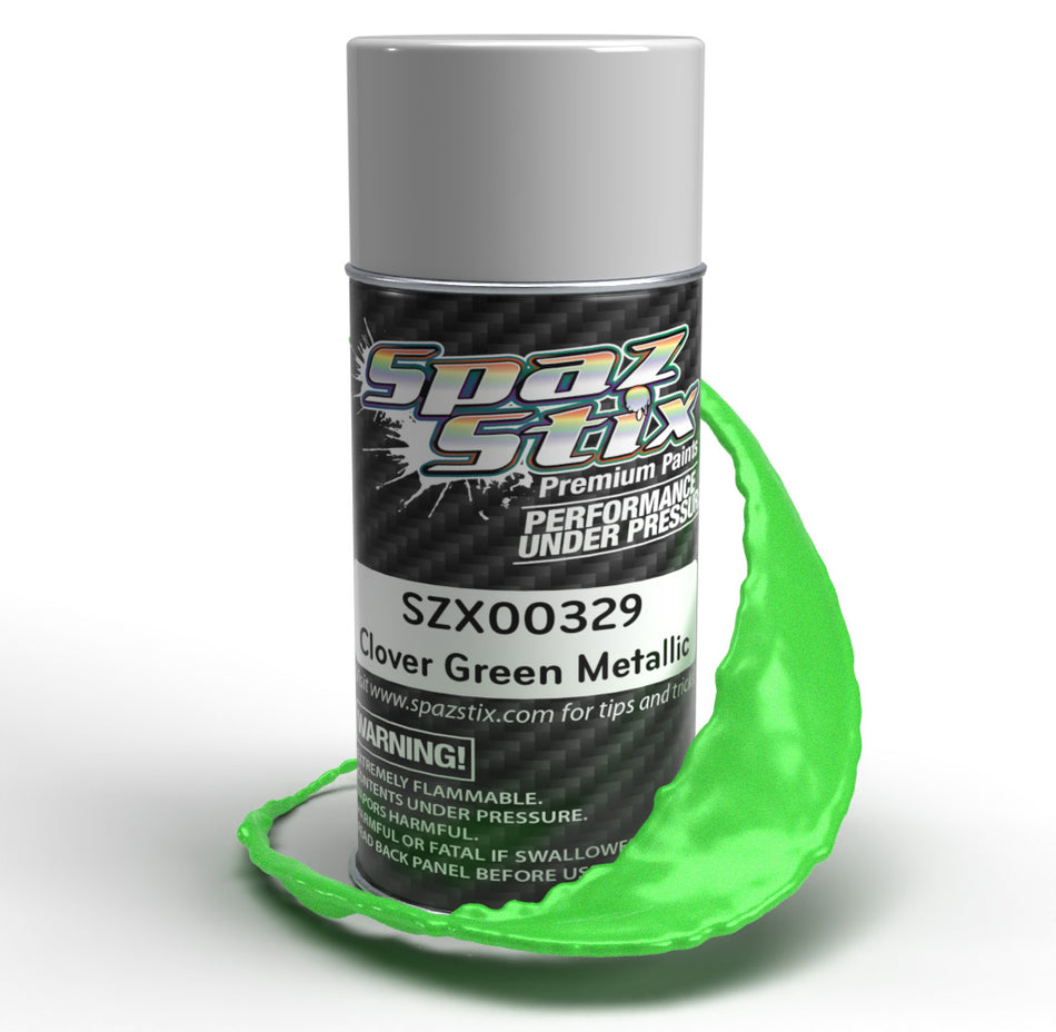 Spaz Stix Clover Green Metallic Spray Paint 3.5oz Can SZX00329 00329 image 0