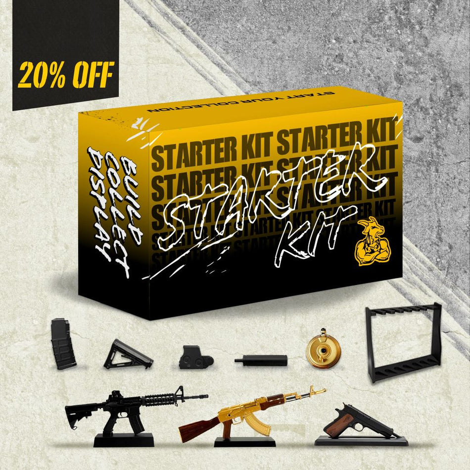 GoatGuns 1/3 Scale Die Cast 9 Piece Starter Kit w/Display Rack GOAKIT-STARTER