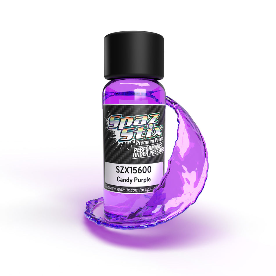 Spaz Stix Candy Purple Airbrush Ready Paint 2oz Bottle SZX15600 15600 image 0