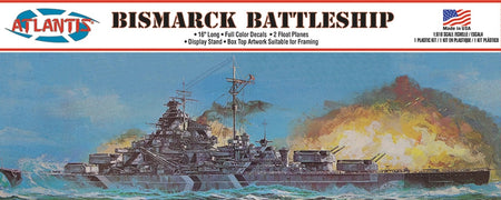 Atlantis 1/618 Bismarck German Battleship 16" Plastic Model Kit M3008 image 0