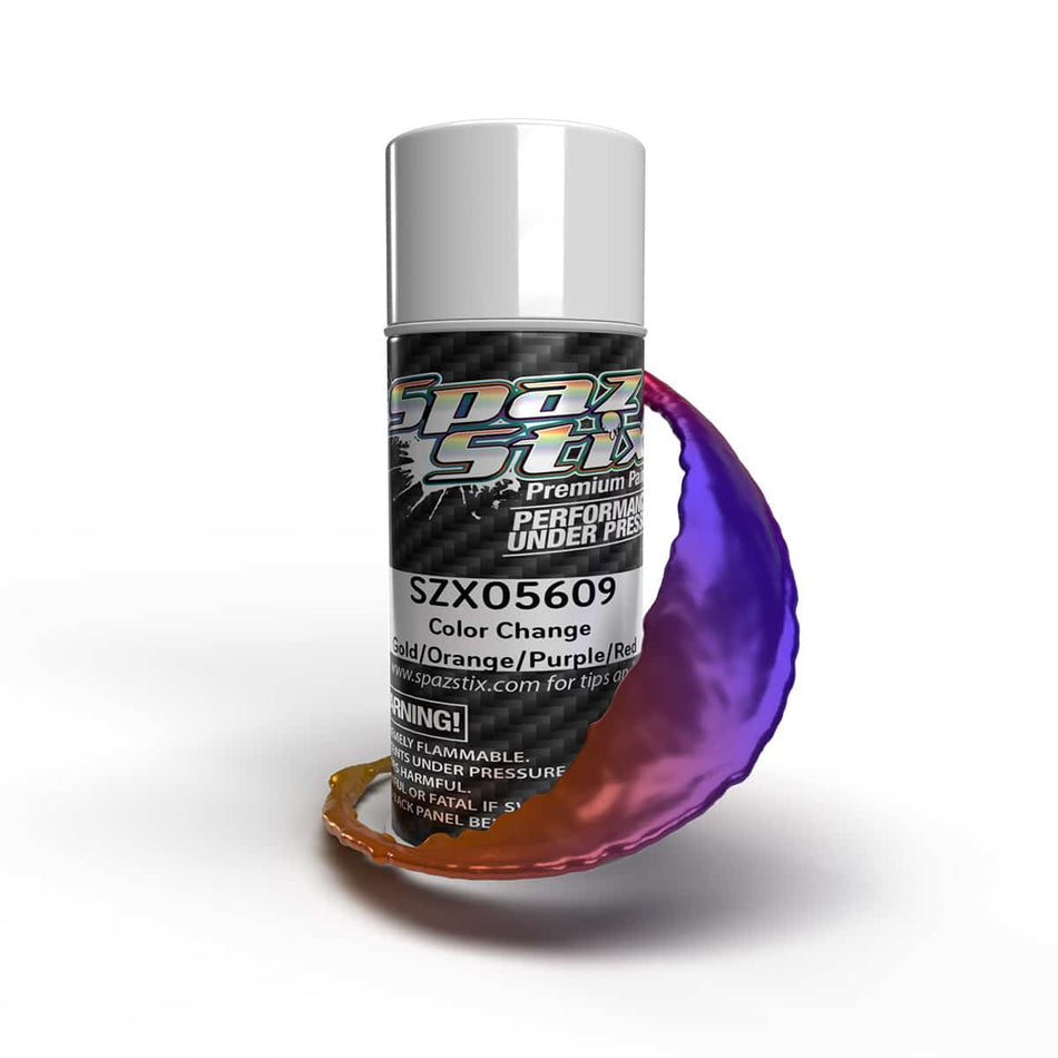 Spaz Stix Gold Orange Purple Red Color Changing Paint 3.5oz Can SZX05609 05609 image 0