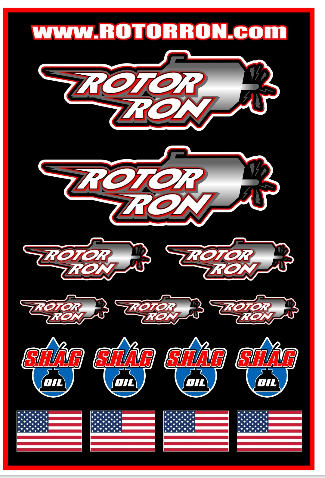Rotor Ron 4x6 Inch Vinyl Die-Cut Sticker Sheet image 0