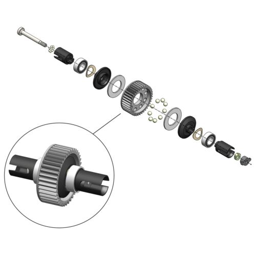 MIP Ball Differential (Diff) Kit Losi Mini-T Mini B 2.0 Mini-B MIP20090 20090 image 0