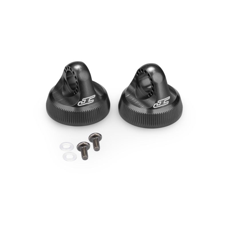 JConcepts Team Associated Fin Aluminum 13mm Black Shock Cap (2pc) 27012 image 0