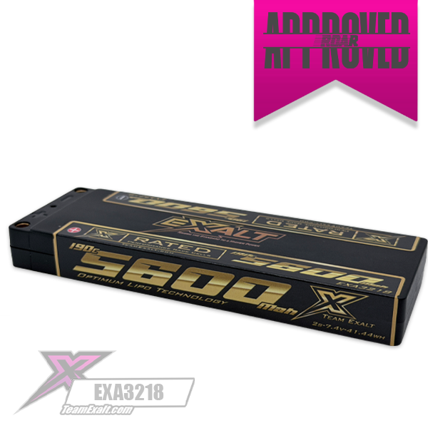Exalt X-Rated 5600mah 190c 2s 7.4v UULCG Stick Lipo Battery 5mm Bullets EXA3218
