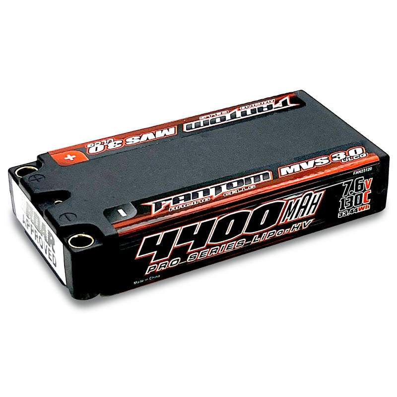 Fantom MVS 3.0 4400mah 130C 7.6v ULCG Graphene LiHV Shorty Lipo Battery FAN25120 image 0