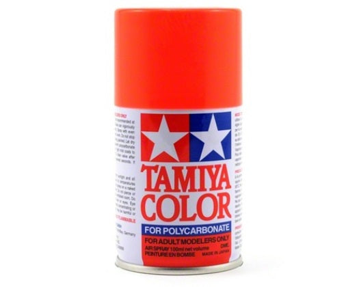 Tamiya Polycarbonate Lexan Paint PS-20 Fluorescent Red Can Spray TAM86020 86020 image 0