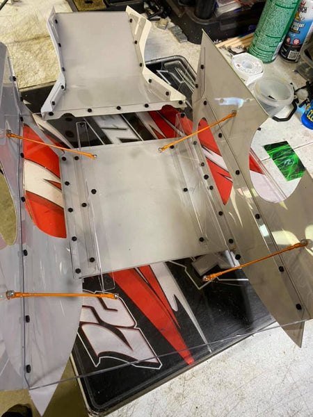 Bucher's Braces for SC Mod, SC Late Model &amp; Mudboss Bodies Orange image 1