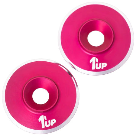 1UP Aluminum LowPro (Low Profile) Wing Washers M3 Hot Pink Shine 2pcs 820421 image 0