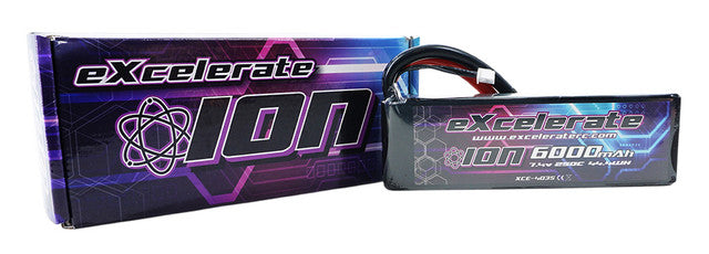 Excelerate ION 2S 250C Drag Race LiPO Battery Soft Case 7.4V/6000mAh) XCE-4035 image 0