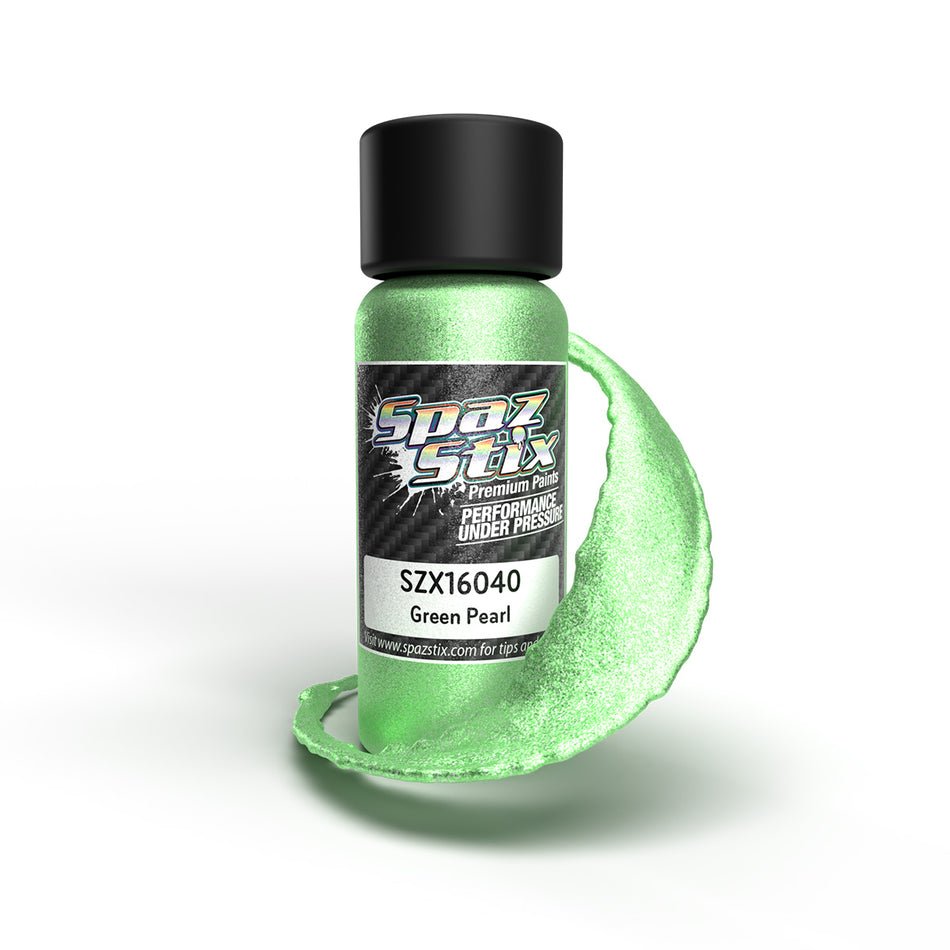 Spaz Stix Green Pearl Airbrush Ready Paint 2oz Bottle SZX16040 16040 image 0