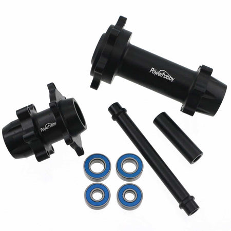 Power Hobby Aluminum Front &amp; Rear Wheel Hubs Black for Losi Promoto 5973BLACK image 0