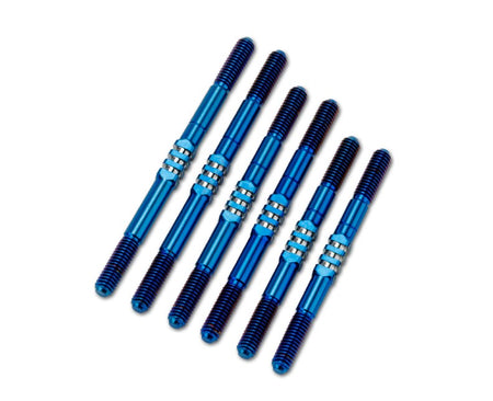Jconcepts XRAY XB4 2024 Fin 3.5mm Titanium Turnbuckle Set 6 Burnt Blue 27241 image 0
