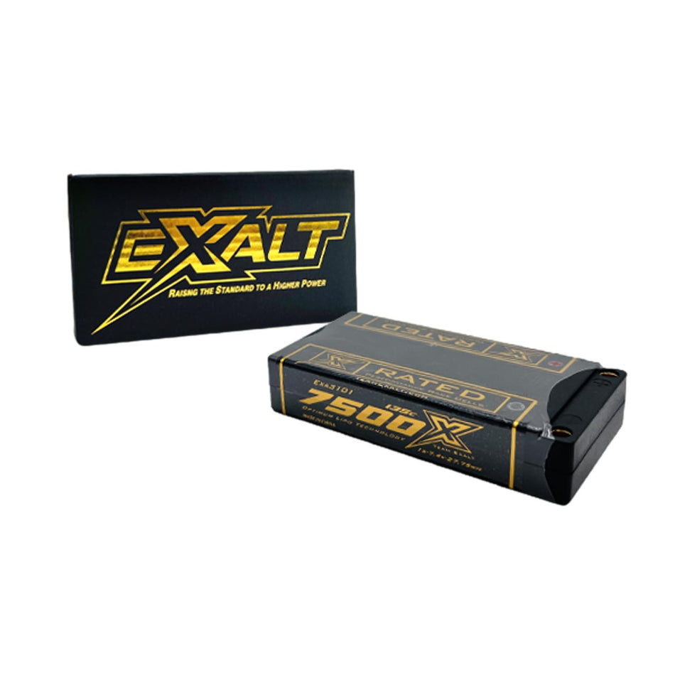 Team Exalt X-Rated 7500mah 135c 1s 3.7v Lipo Battery w/5mm Bullets EXA3101 image 0