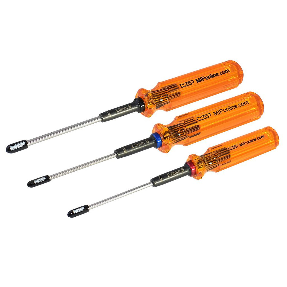 MIP MIP Hex Driver Ball Wrench Set Gen 2, Metric (3), 2.0mm, 2.5mm, &amp; 3.0mm 9606 image 0