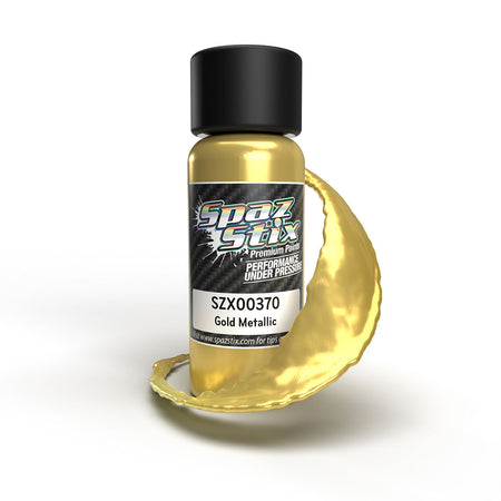 Spaz Stix Gold Metallic Airbrush Ready Paint 2oz Bottle SZX00370 image 0