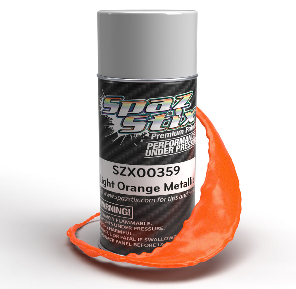 Spaz Stix Light Orange Metallic Spray Paint 3.5oz Can SZX00359 00359 image 0