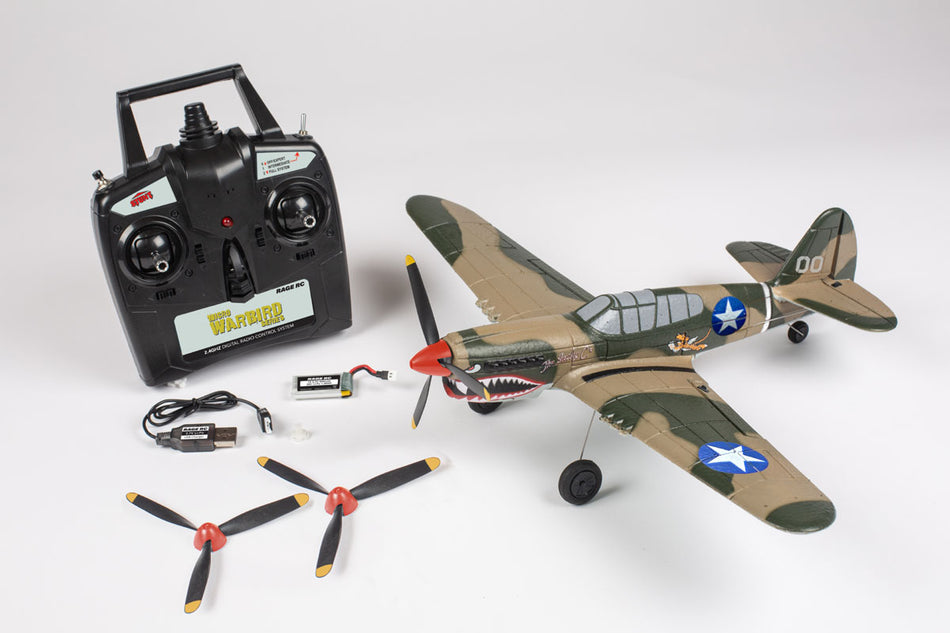 Rage Curtiss P-40 Warhawk Micro RTF Airplane with PASS Stability System 1305 image 0
