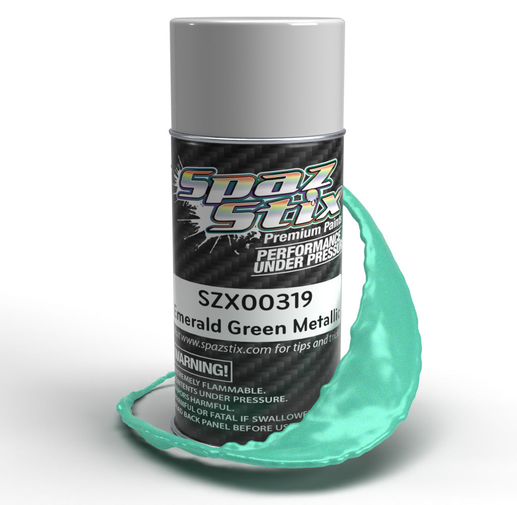 Spaz Stix Emerald Green Metallic Spray Paint 3.5oz Can SZX00319 00319 image 0