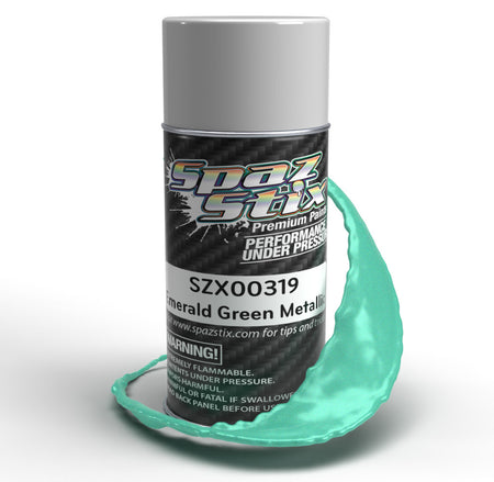 Spaz Stix Emerald Green Metallic Spray Paint 3.5oz Can SZX00319 00319 image 0