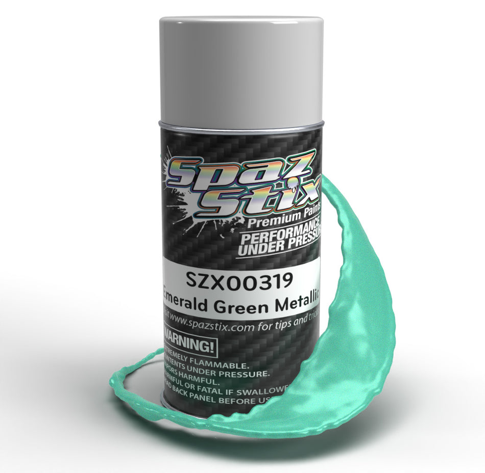Spaz Stix Emerald Green Metallic Spray Paint 3.5oz Can SZX00319 00319 image 0
