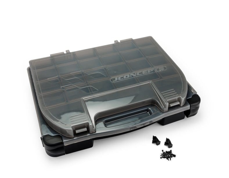 Jconcepts Tool Box w/ Upper Storage Black/Smoke Gray Fits RC Tools Par ...
