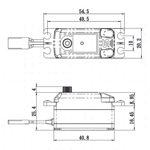 Savox SC-1252MG Plus Low Profile Servo Super Speed w/ Soft Start and 25t Horn image 1