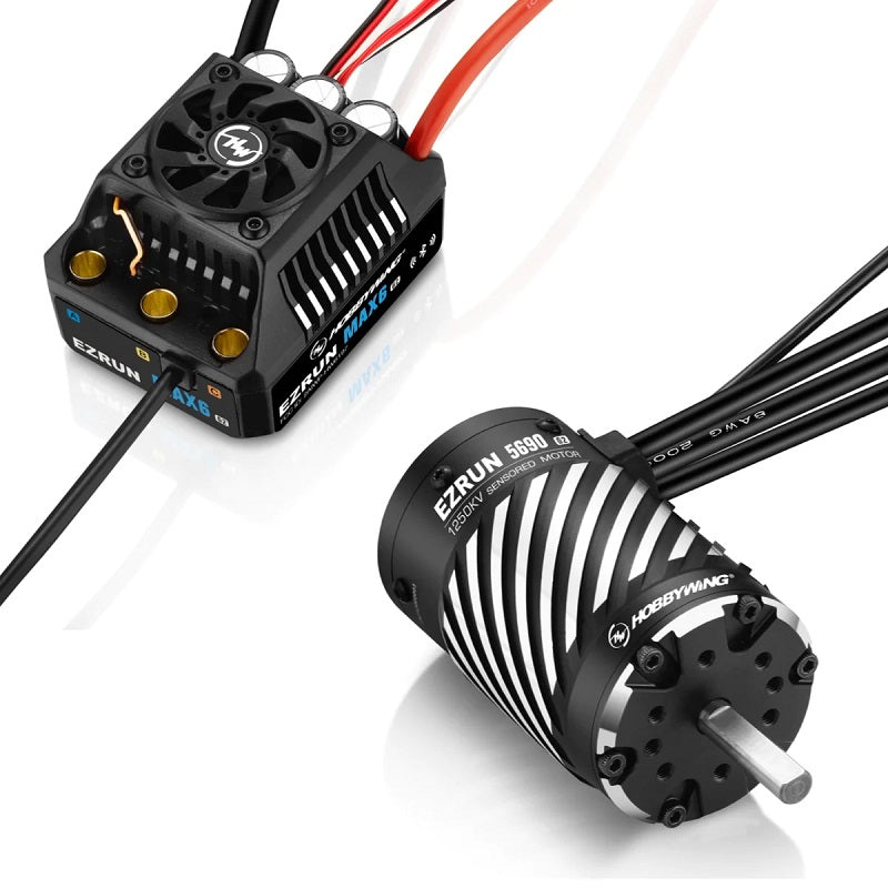 Hobbywing Ezrun MAX6 G2 ESC &amp; 4990SD 1250KV Motor Combo 38010804 image 0