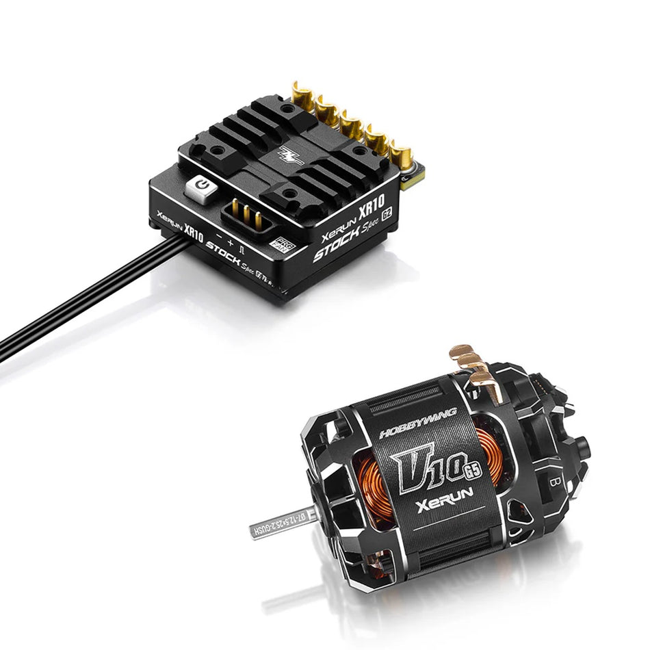 Hobbywing XR10 Stock Spec G2 ESC & V10 13.5T G5 Torque Motor Combo 30112403