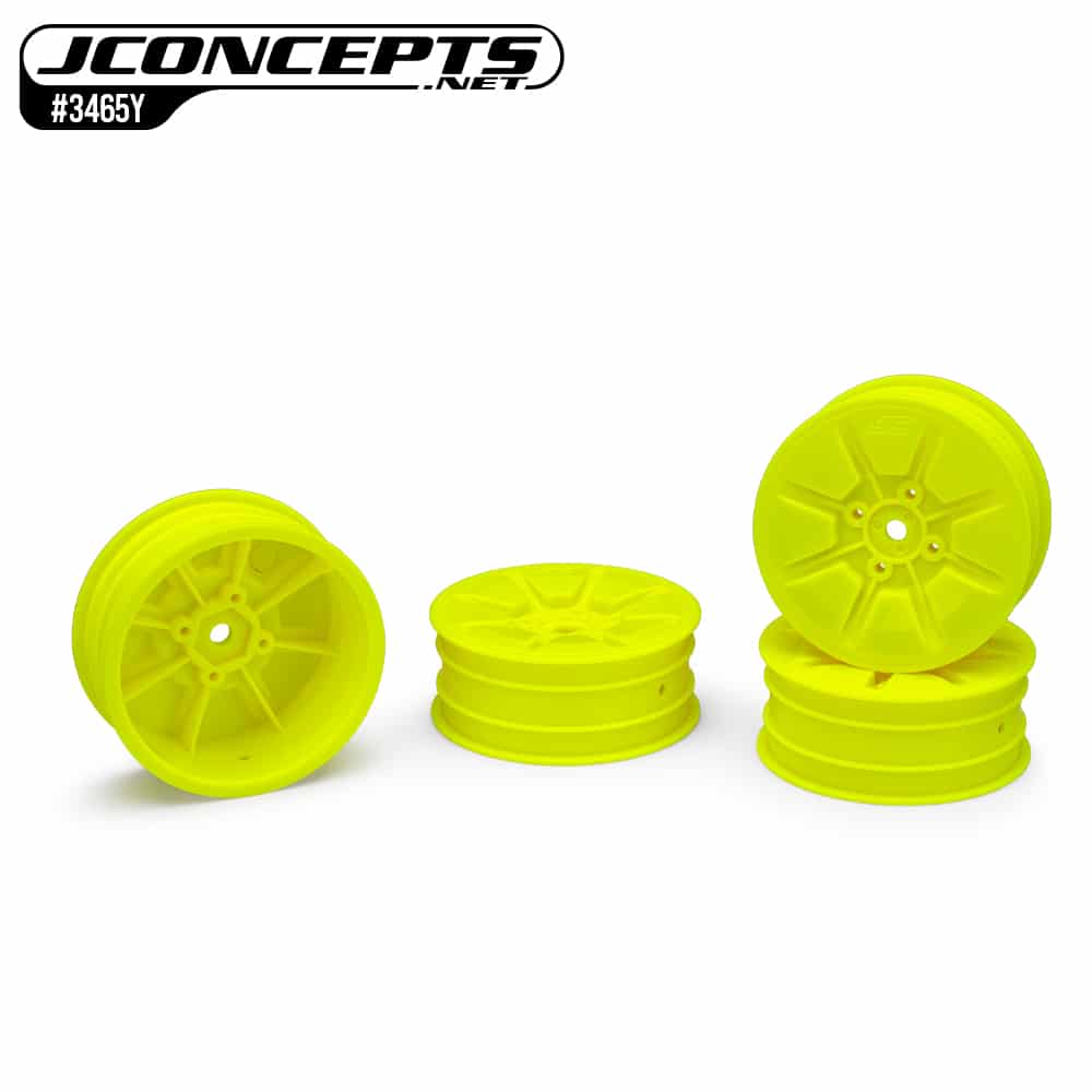 Jconcepts Pioneer Front 2wd 2.2 Buggy Wheel YELLOW for B7/B7D (AE offset) 3465Y image 0