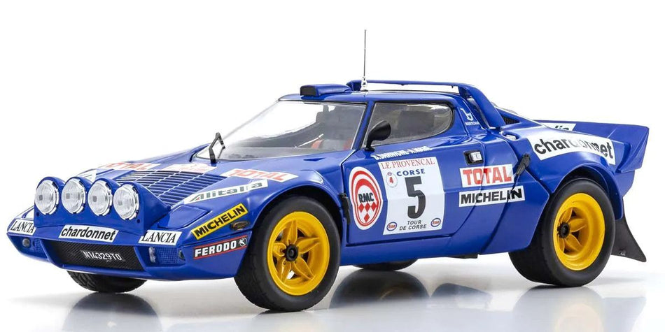 Kyosho 1/18 Scale Lancia Stratos HF 1976 Tour de Corse #5 Diecast Car KS08130C