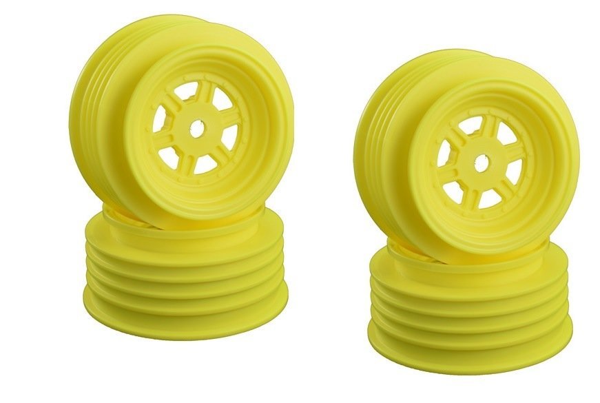 DE Racing Gambler Front Wheels for 3/8" Bearing Custom Works, GFRP Yellow DER-GSF-CY image 0