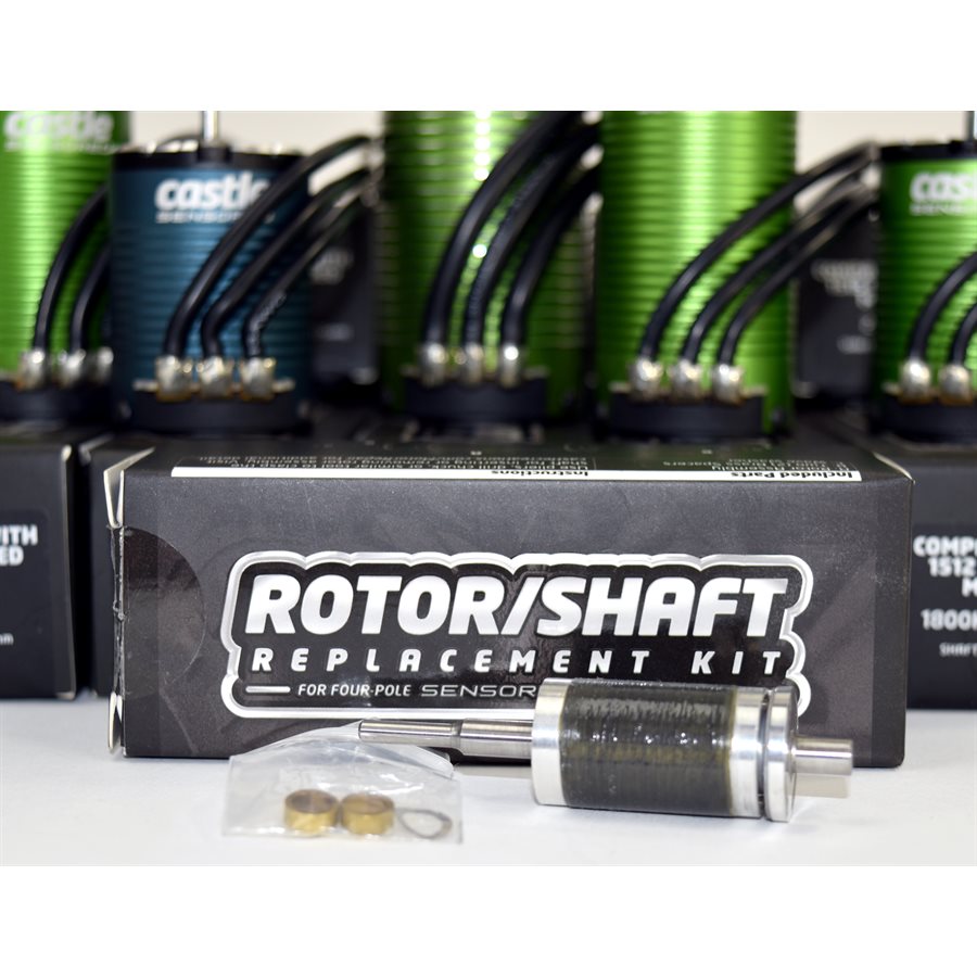 Castle Rotor Shaft Replacement Kit for 1412 Motors 3.2mm Shaft 011-0132-00 image 0