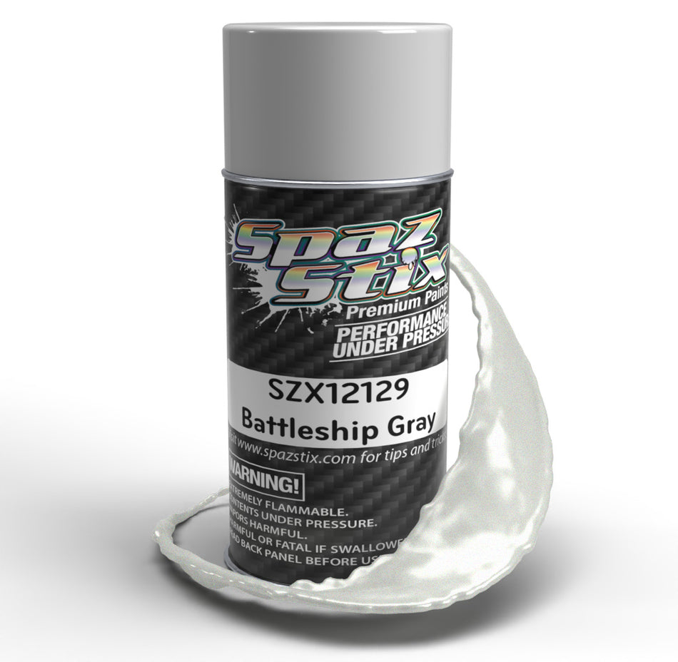 Spaz Stix Battleship Gray Aerosol Spray Paint 3.5oz Can SZX12129 12129 image 0