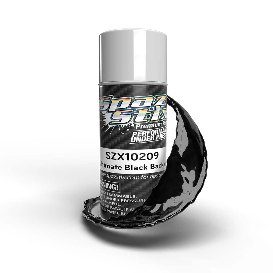 Spaz Stix Ultimate Black Backer for Mirror Chrome Paint 3.5oz Can SZX10209 10209 image 0