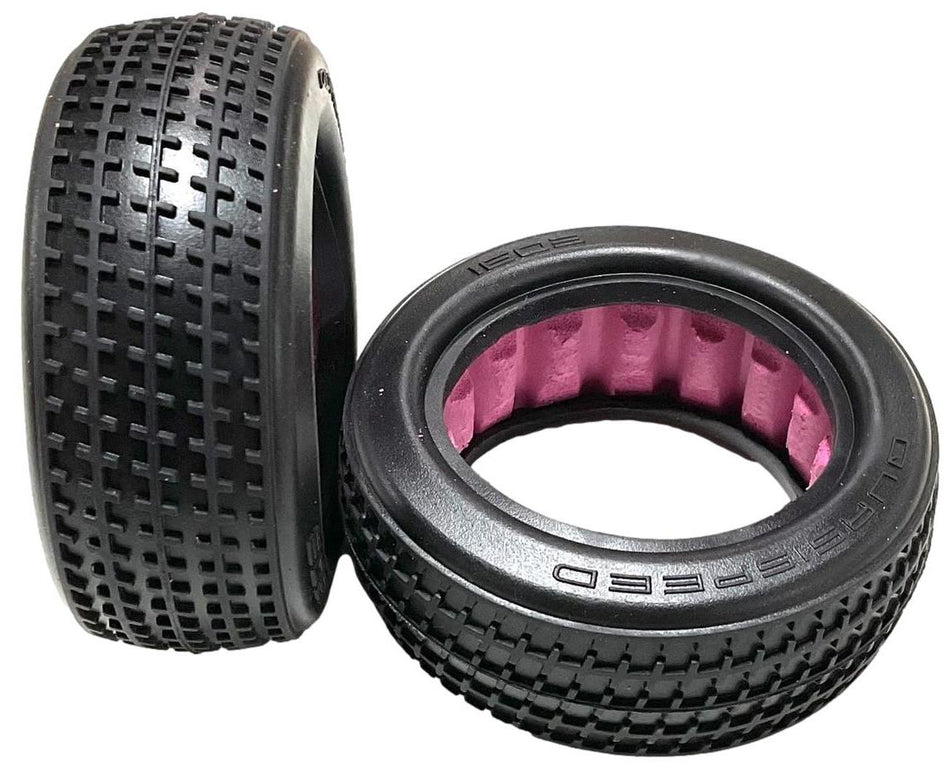 Quasi Speed Front Dirt Oval Tires w/Inserts (2pc) QS-1601