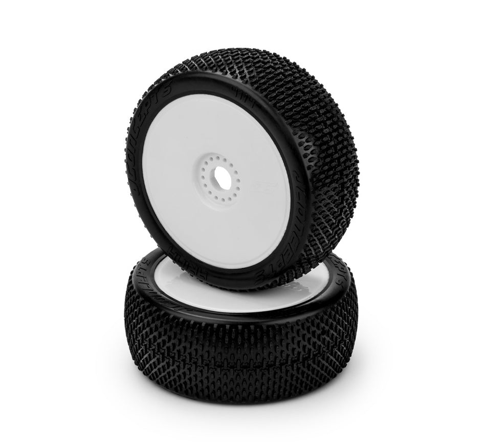 Jconcepts Arina Green Compound Tires Pre-mounted on 3357W Wheels 411412 image 0