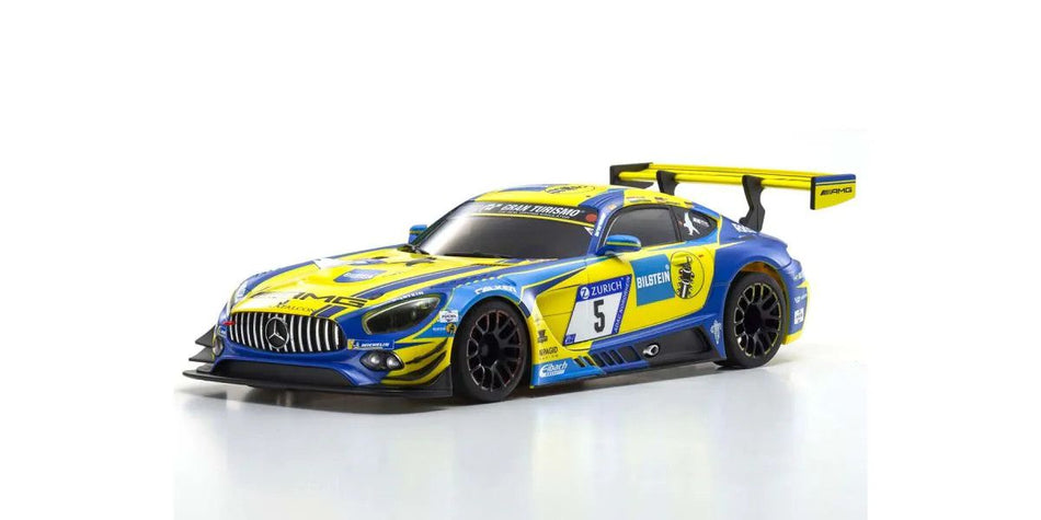 Kyosho ASC MR03W-MM Mercedes-AMG GT3 Blue/Yellow Autoscale Body MZP247BLY image 0