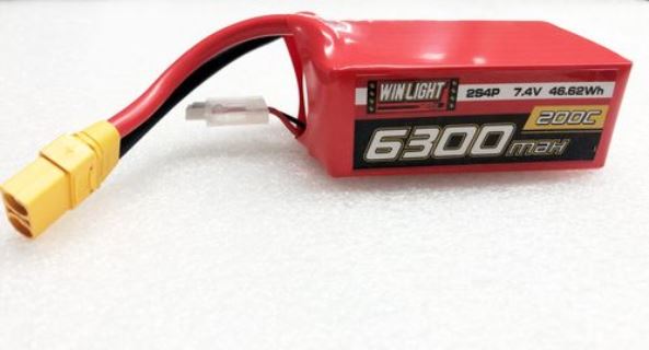 Rotor Ron Win Light 6300mAh 200C 7.4V 2S4P Drag Racing Lipo Battery XT90 Plug image 0